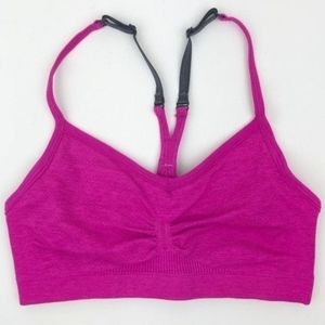 Ebb & Flow Sports Bra Hot Pink Adjustable Straps Lululemon